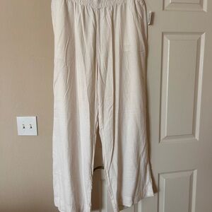 Old Navy Cream Wide-Leg Pants